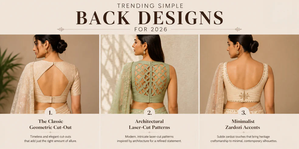 Most-Wanted Simple Back Blouse Designs for 2026 Weddings