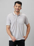 Mens Cream Printed Casual T-Shirt With Half Sleeves And Spread Collar