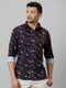 Mens Multicolour Geometric Printed Casual Shirt Full Sleeve With Spread Collar