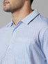 Mens Sky Blue T-Shirt With Half Sleeves And Spread Collar