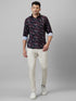 Mens Multicolour Geometric Printed Casual Shirt Full Sleeve With Spread Collar
