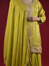 Mehndi Kurti Sharara Set with Machine and Dori Work