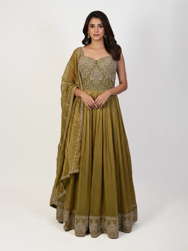 pista green embroidered lehenga choli for women with dupatta and elegant festive design wedding wear