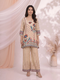 Cream Printed Co Ord Set for Women with Floral Design