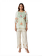 Green Muslin Co Ord Set for Women