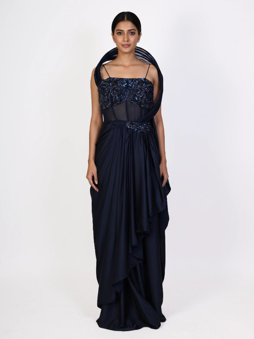 Blue Indo-Western Dress for Women