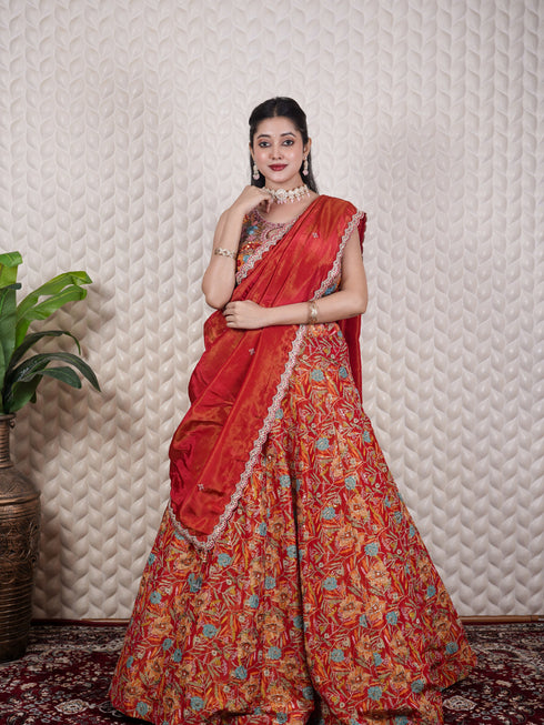 Zari & Sequin Embroidered Fancy Lehenga