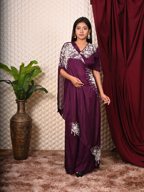 Indo-western set Thread & Moti Work