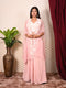 White Thread Embroidered Indo-Western Set