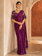Elegant Purple Silk Saree with Designer Blouse | Premium Party Wear Saree