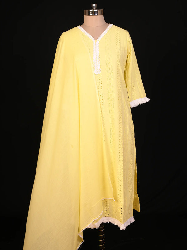 Cotton Kurti set with Chikankari Work