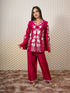 Thread Embroidered Maroon Kurti set