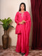 Pink Indo-western set with Sequin