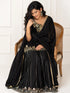 Black Embroidered Sharara Set with Dupatta for Women