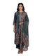 teal multi printed kurti set for women with floral design dupatta and straight pants ethnic wear