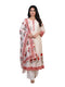 multi color floral printed kurti set for women with dupatta and straight pants cream base ethnic wear