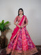 Pink Lehenga With Machine Work