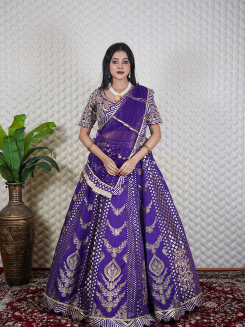 Embellished Lehenga with Gota & Zari