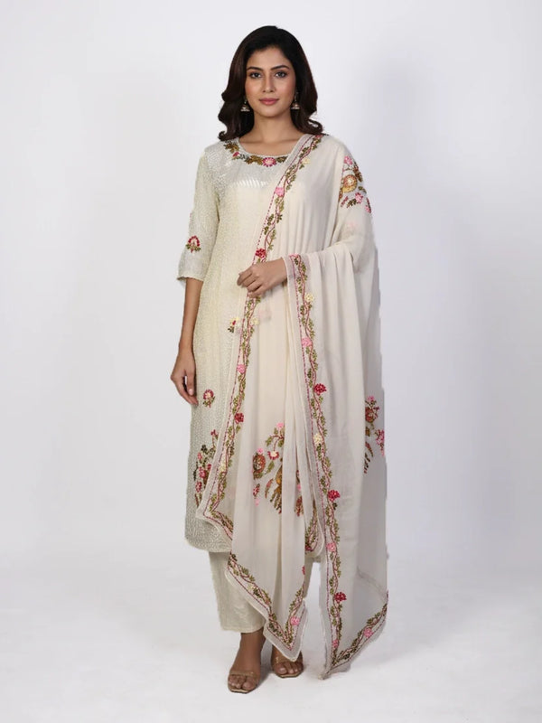 Pink kurti with dupatta