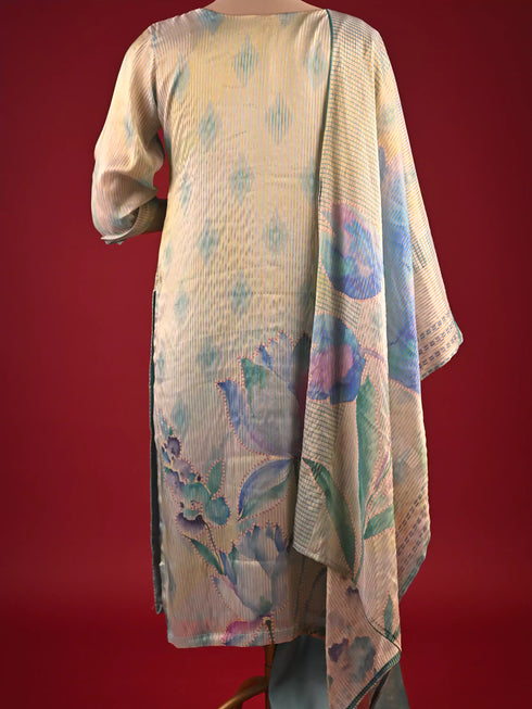 Sky Blue Gown with Kardana and Chid Work