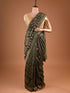 Green Saree Embellished with Intricate Meenakari Detailing