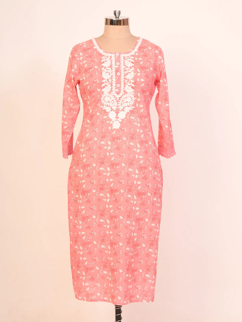 Cotton kurti set with Katha Work