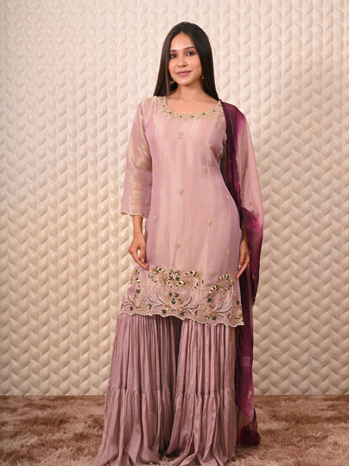 Zardozi Work Purple Kurti