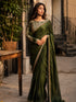 Emerald Green Embroidered Designer Saree with Elegant Blouse