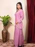 Embroidered V-Neck Kurti Pant Set
