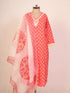 Red Kurti set with mirror work