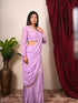 Purple Indo-western set with tassel work