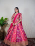 Pink Lehenga With Machine Work