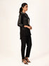 Black Embroidered Co-Ord Set for Women – Elegant Casual Ethnic Outfit