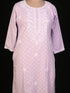 Purple Embroidered kurti set