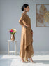 Elegant Golden Embroidered Kurta Set with Dupatta