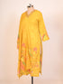 Mustard Cotton Kurti With Floral Print