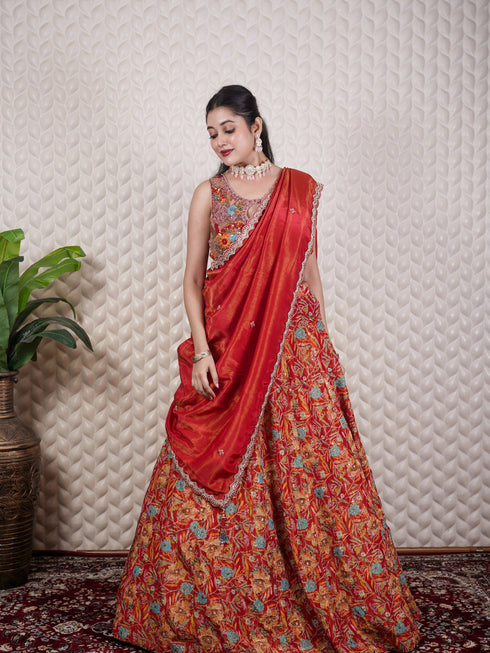 Zari & Sequin Embroidered Fancy Lehenga