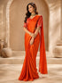 Elegant Orange Silk Saree with Designer Blouse | Premium Party Wear Saree