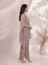 Elegant Onion Kaftan and Pants Set with Intricate Embellishments