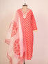 Red Kurti set with mirror work