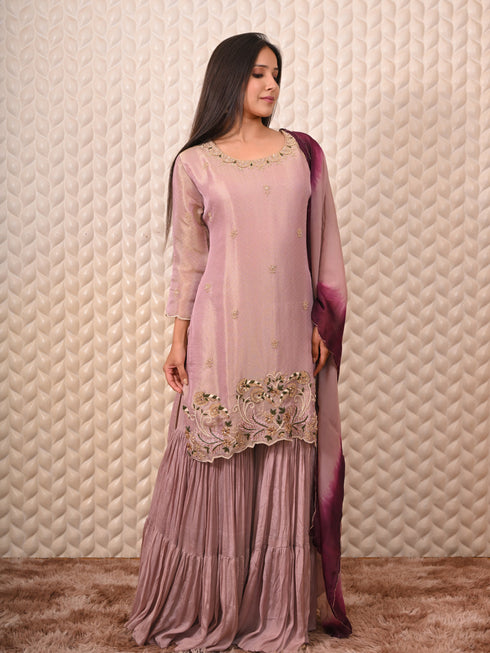 Zardozi Work Purple Kurti