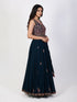 Rust floral embroidered kurti set
