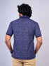 Men Navy Polo Print Regular Fit Casual T-Shirt
