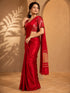 Designer Saree with Embroidered Border & Matching Blouse