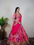 Pink Lehenga With Machine Work
