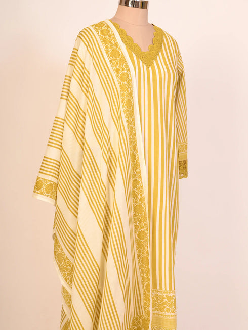 Yellow Kurti set with Sequin Work