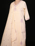 White Kurti set with Sequin & Thread Work