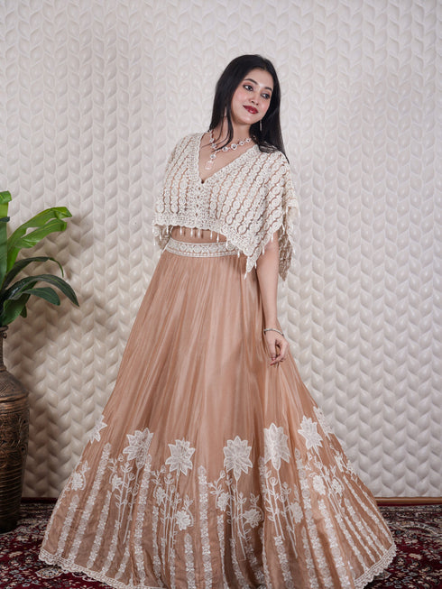 Sequin & Resham Embellished Lehenga