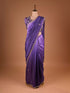 Elegant Purple Saree with Intricate Kardana Sequin Detailing