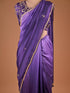 Elegant Purple Saree with Intricate Kardana Sequin Detailing